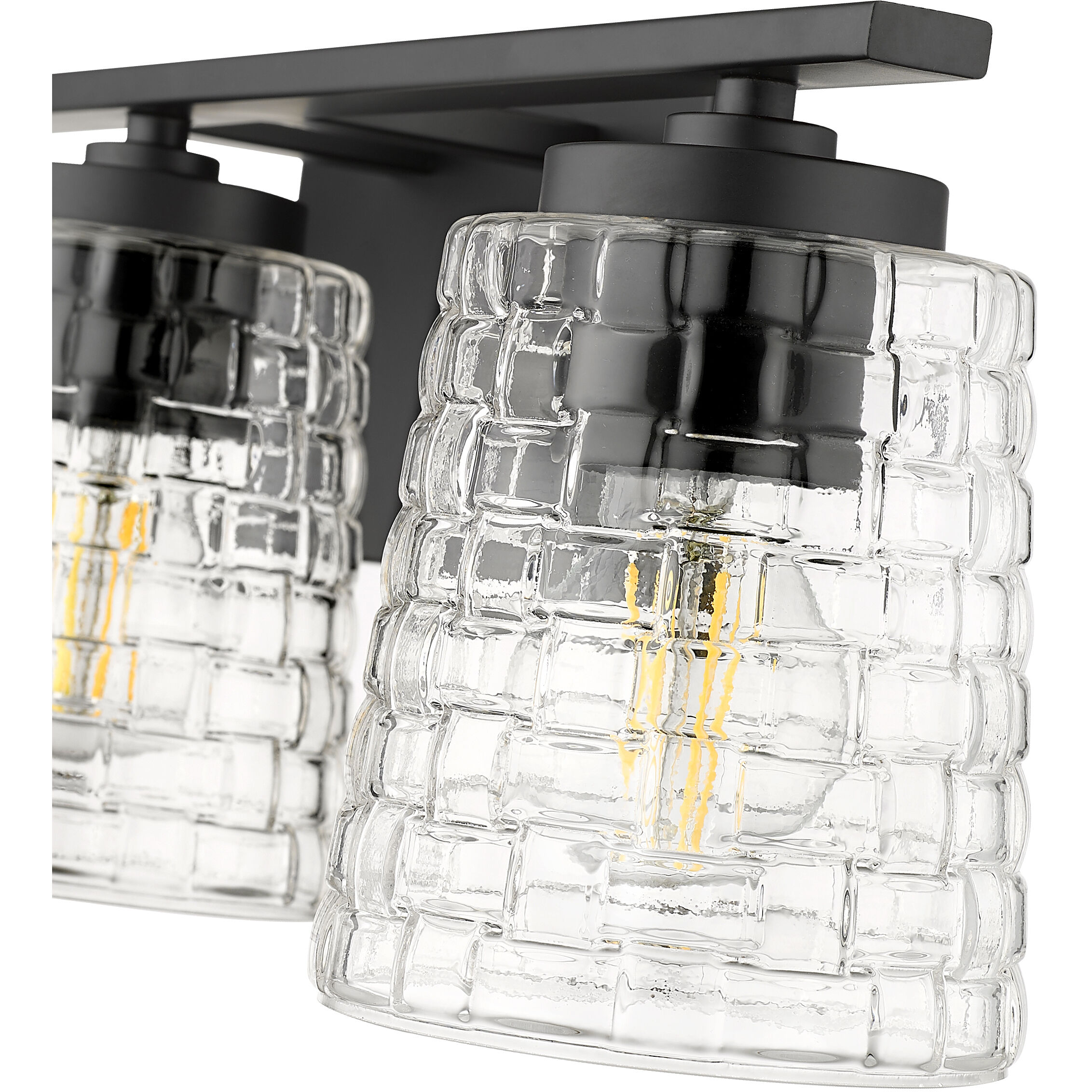 Saben 3 Light 23 inch Matte Black Bathroom Vanity Light Wall Light